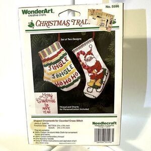WonderArt Needlecraft Christmas Traditions Joyful Santa Counted Cross Stitch NEW